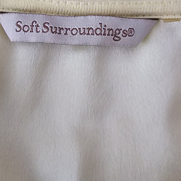 Soft Surroundings Beautiful Yellow Ribbon Design Women Blouse Lg - Picture 5 of 6